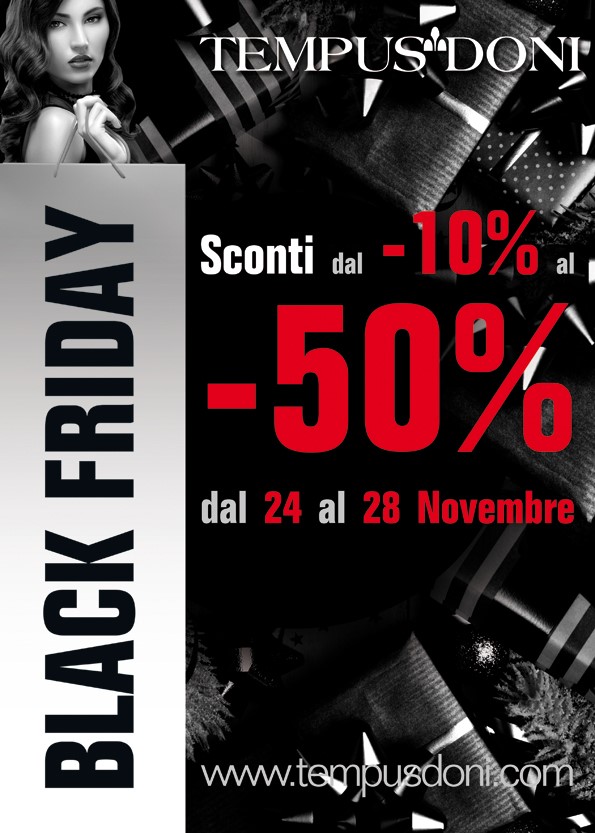 BLACK FRIDAY TEMPUS DONI 24-28 NOVEMBRE